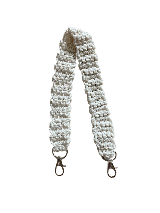Bag Handle, White/Silver 17 inch